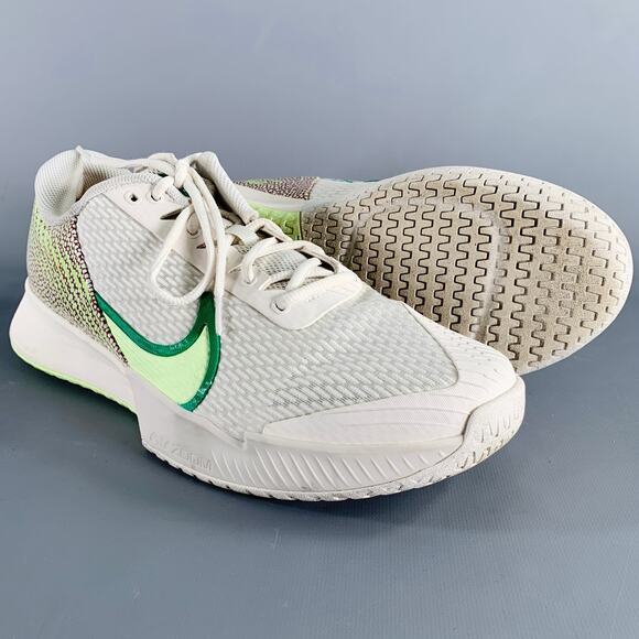 NIKE Size 12 Australian Open Pack White Green Mesh Lace-Up Sneakers - Picture 5 of 8
